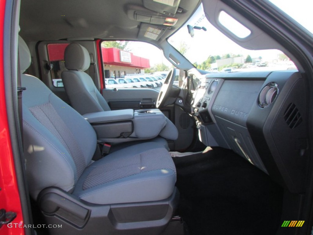 2012 F350 Super Duty XLT SuperCab 4x4 - Vermillion Red / Steel photo #19