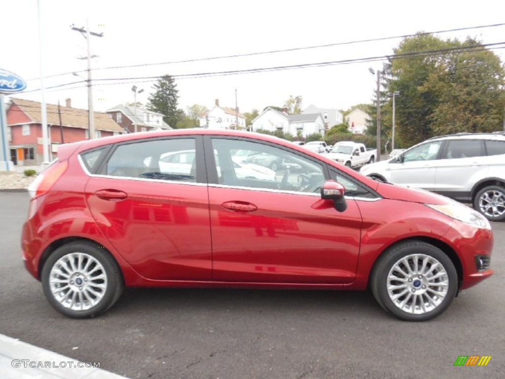 2015 Fiesta Titanium Hatchback - Ruby Red Metallic / Charcoal Black photo #4