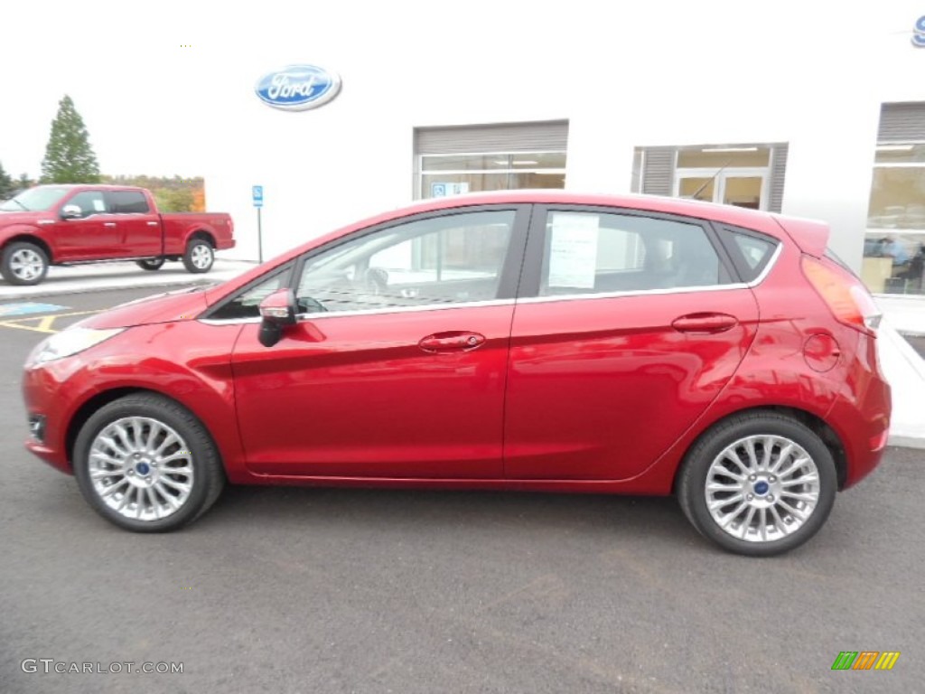 Ruby Red Metallic 2015 Ford Fiesta Titanium Hatchback Exterior Photo #107922802