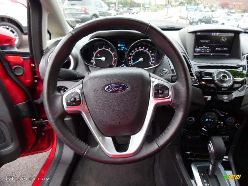 2015 Fiesta Titanium Hatchback - Ruby Red Metallic / Charcoal Black photo #14