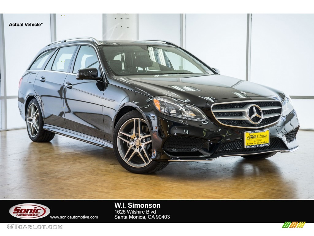 2016 E 350 4Matic Wagon - Black / Black photo #1
