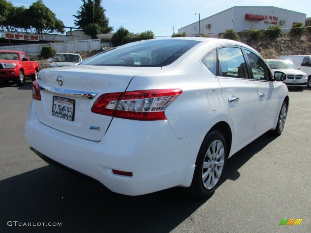 2014 Sentra S - Aspen White / Charcoal photo #7