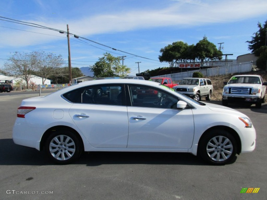 2014 Sentra S - Aspen White / Charcoal photo #8