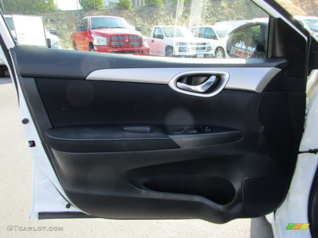 2014 Sentra S - Aspen White / Charcoal photo #9