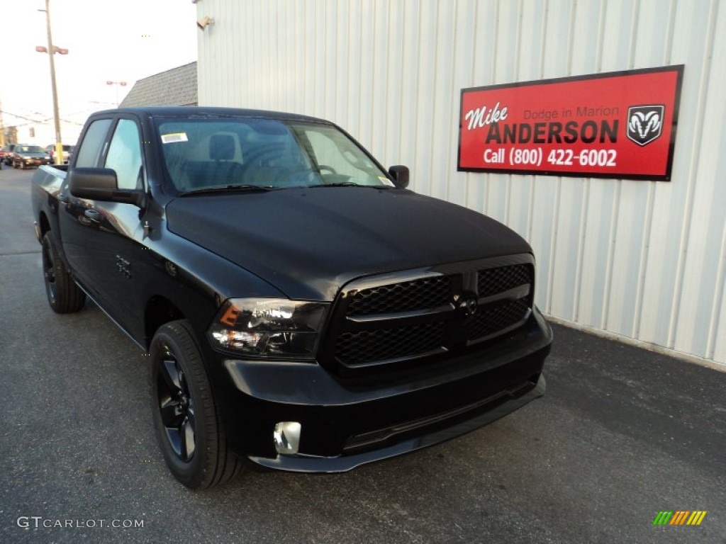 2016 1500 Express Crew Cab 4x4 - Brilliant Black Crystal Pearl / Black/Diesel Gray photo #1