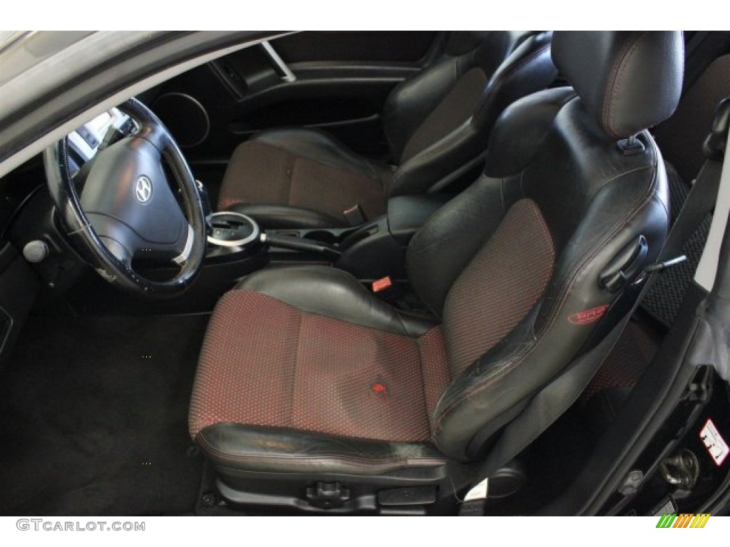 2006 Tiburon GT - Obsidian Black / Black/Red photo #11