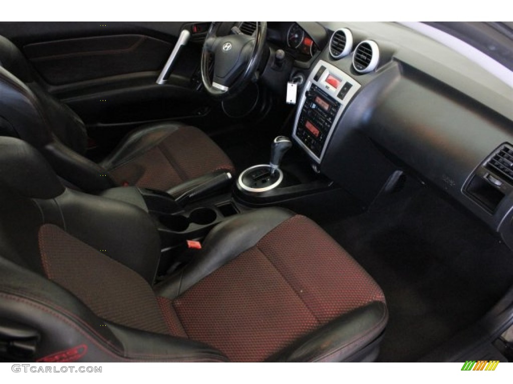 2006 Tiburon GT - Obsidian Black / Black/Red photo #19