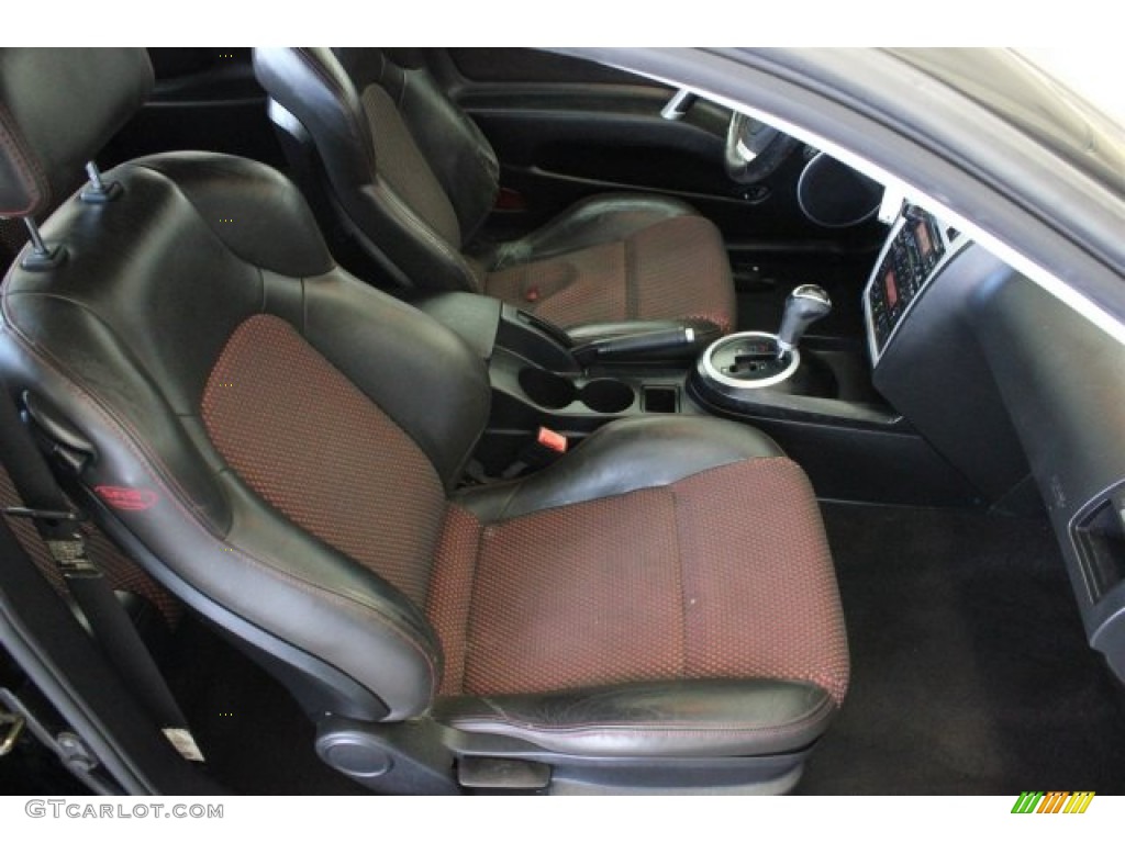 2006 Tiburon GT - Obsidian Black / Black/Red photo #20