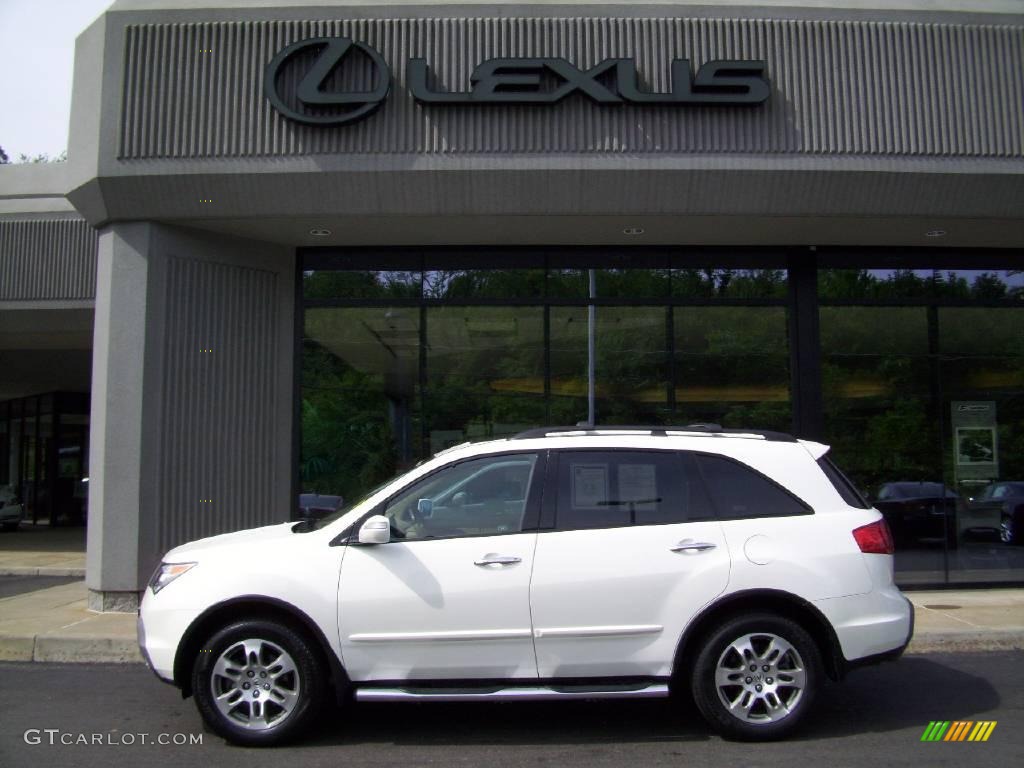 2007 MDX Technology - Aspen White Pearl / Taupe photo #2