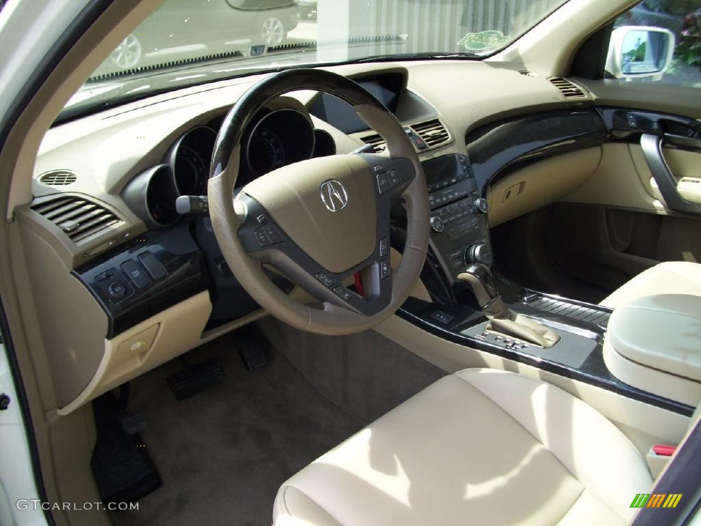 2007 MDX Technology - Aspen White Pearl / Taupe photo #11