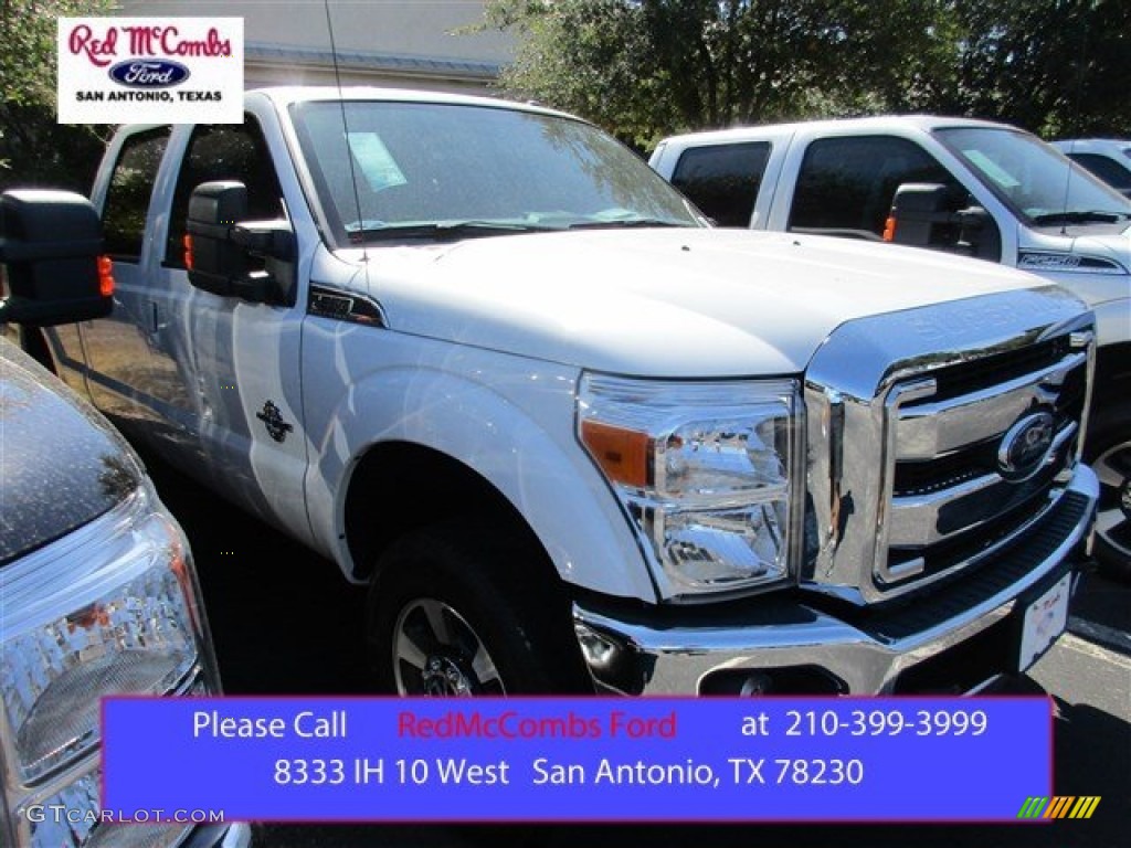 2016 F250 Super Duty Lariat Crew Cab 4x4 - Oxford White / Black photo #1