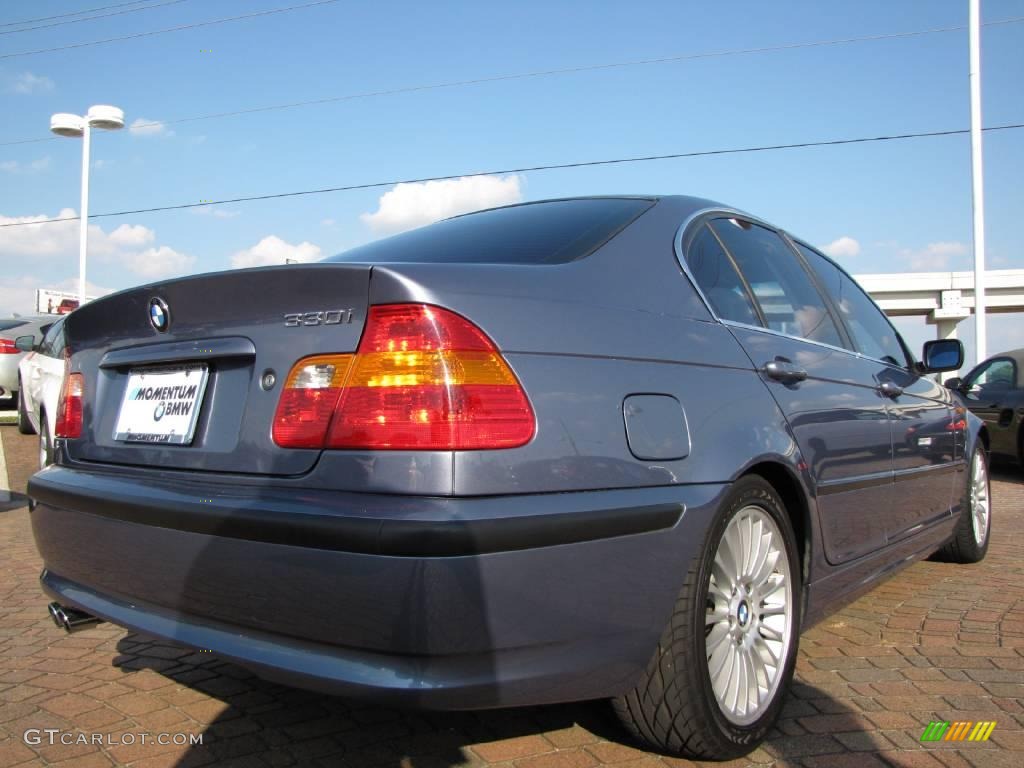 2003 3 Series 330i Sedan - Steel Blue Metallic / Grey photo #5