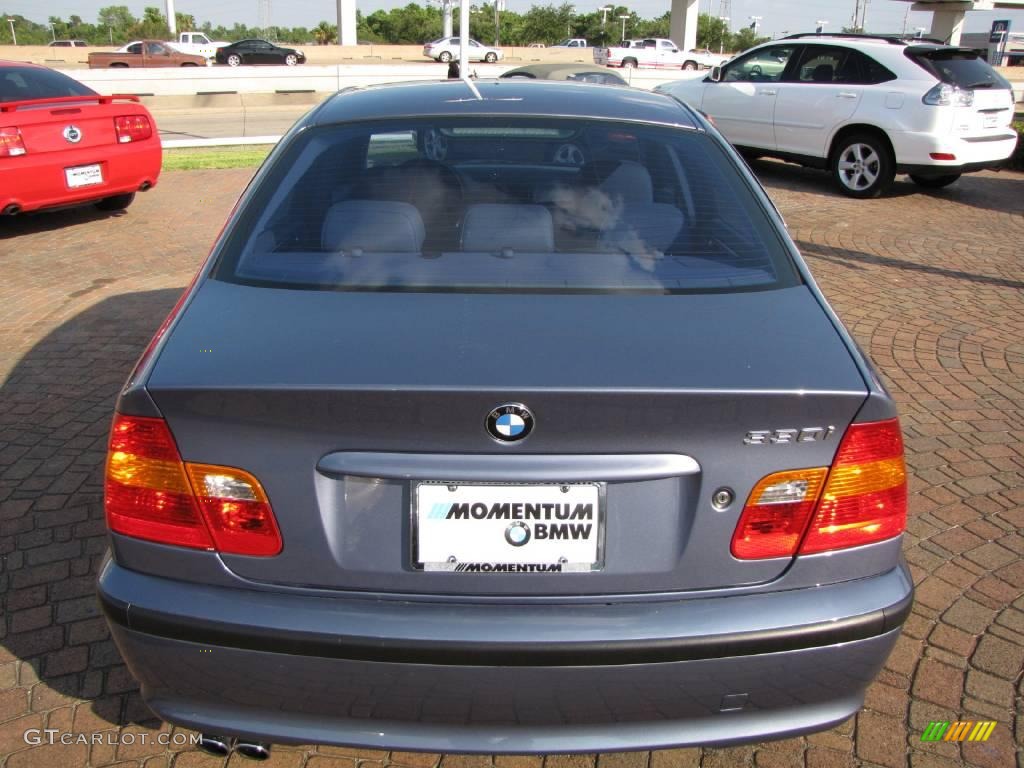 2003 3 Series 330i Sedan - Steel Blue Metallic / Grey photo #12