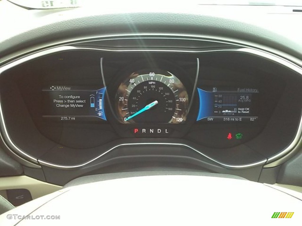 2015 Fusion Hybrid SE - Oxford White / Dune photo #32