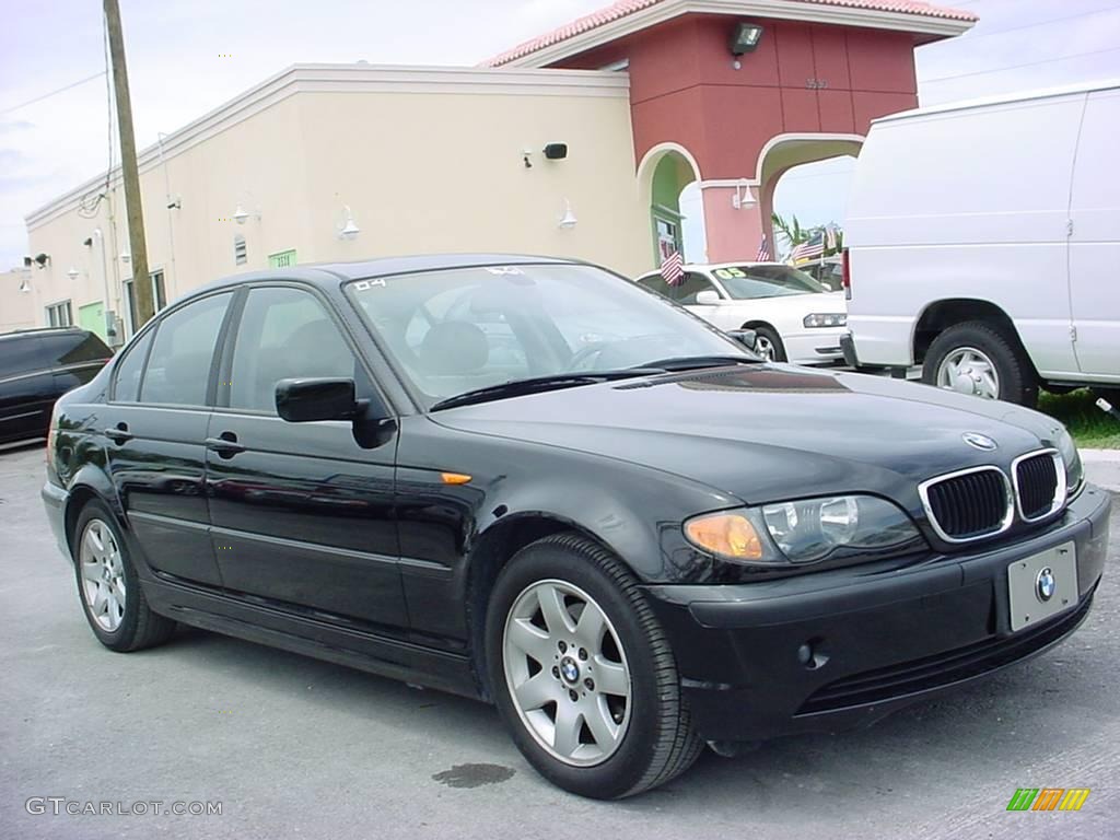 2004 3 Series 325i Sedan - Jet Black / Sand photo #1