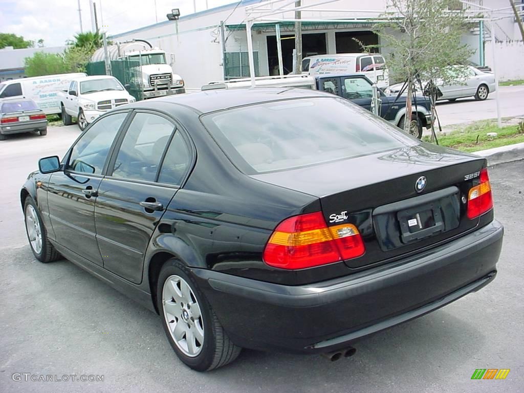 2004 3 Series 325i Sedan - Jet Black / Sand photo #5