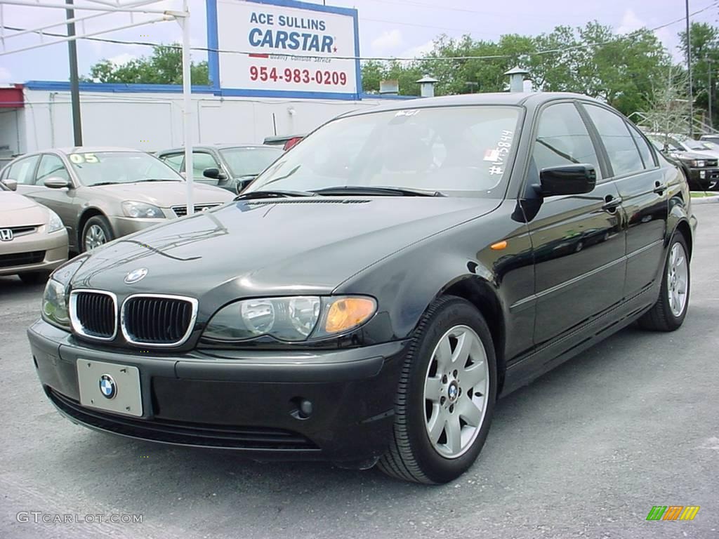 2004 3 Series 325i Sedan - Jet Black / Sand photo #7