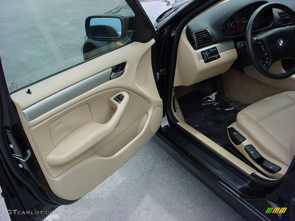 2004 3 Series 325i Sedan - Jet Black / Sand photo #9