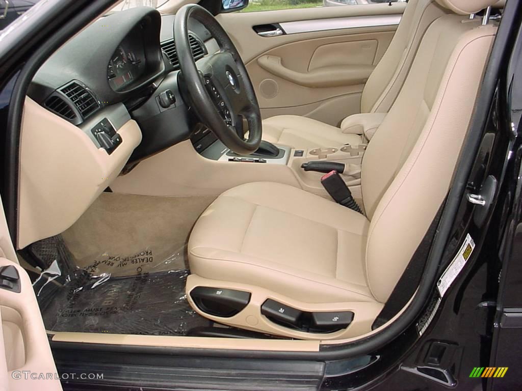 2004 3 Series 325i Sedan - Jet Black / Sand photo #10