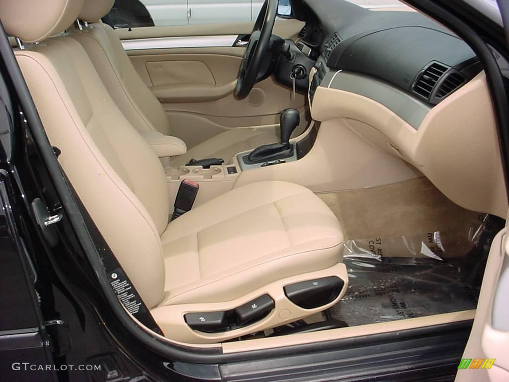 2004 3 Series 325i Sedan - Jet Black / Sand photo #11