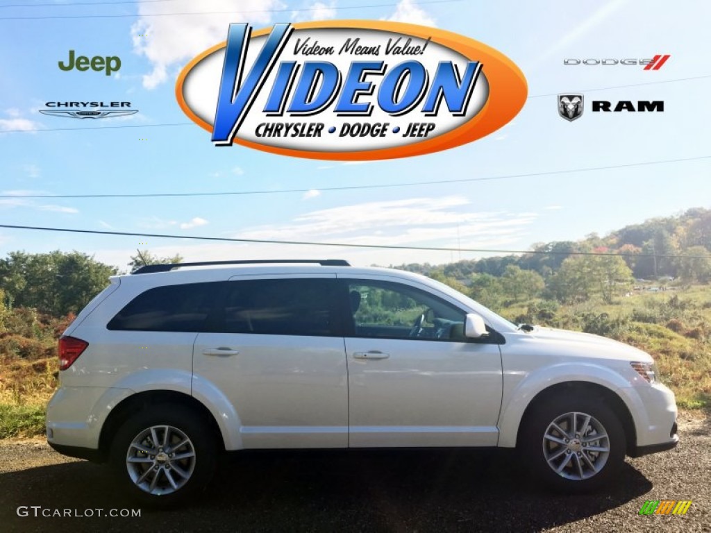 Pearl White Tri-Coat Dodge Journey