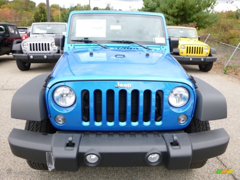 2016 Wrangler Unlimited Sport 4x4 - Hydro Blue Pearl / Black photo #12