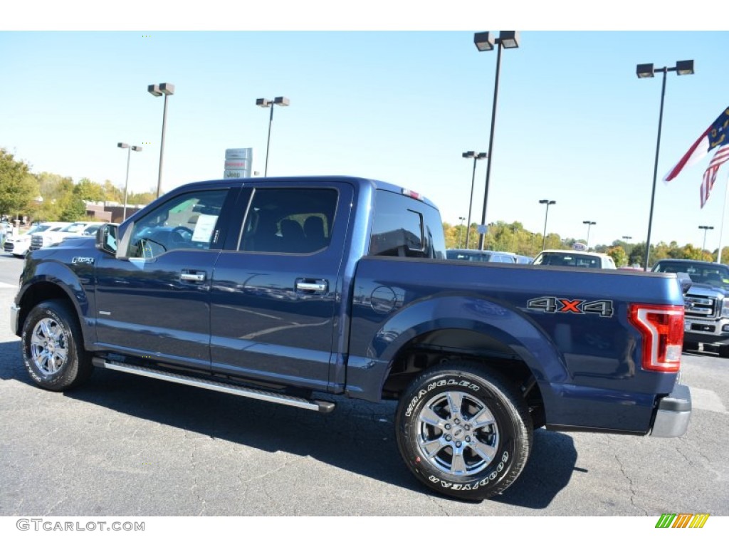 2015 F150 XLT SuperCrew 4x4 - Blue Jeans Metallic / Medium Earth Gray photo #22