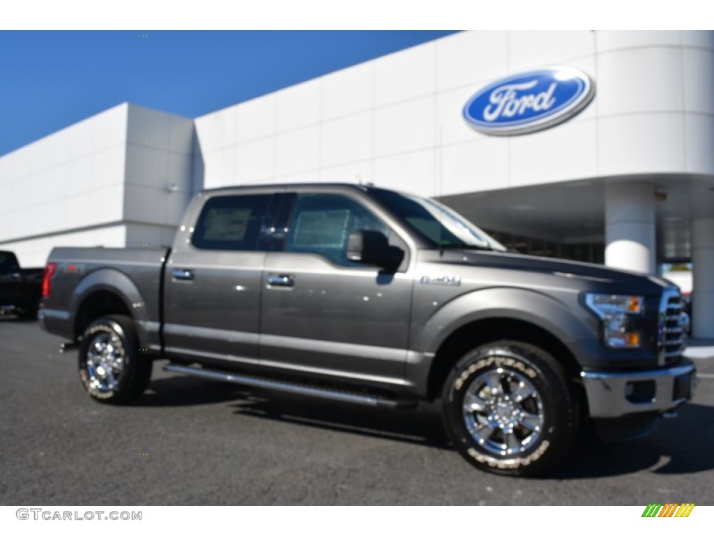2015 F150 XLT SuperCrew 4x4 - Magnetic Metallic / Medium Earth Gray photo #1