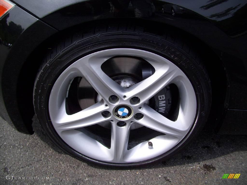 2008 1 Series 135i Coupe - Black Sapphire Metallic / Coral Red photo #8