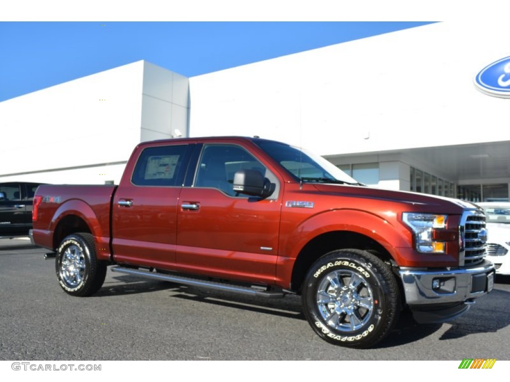 2015 F150 XLT SuperCrew 4x4 - Bronze Fire Metallic / Medium Earth Gray photo #1