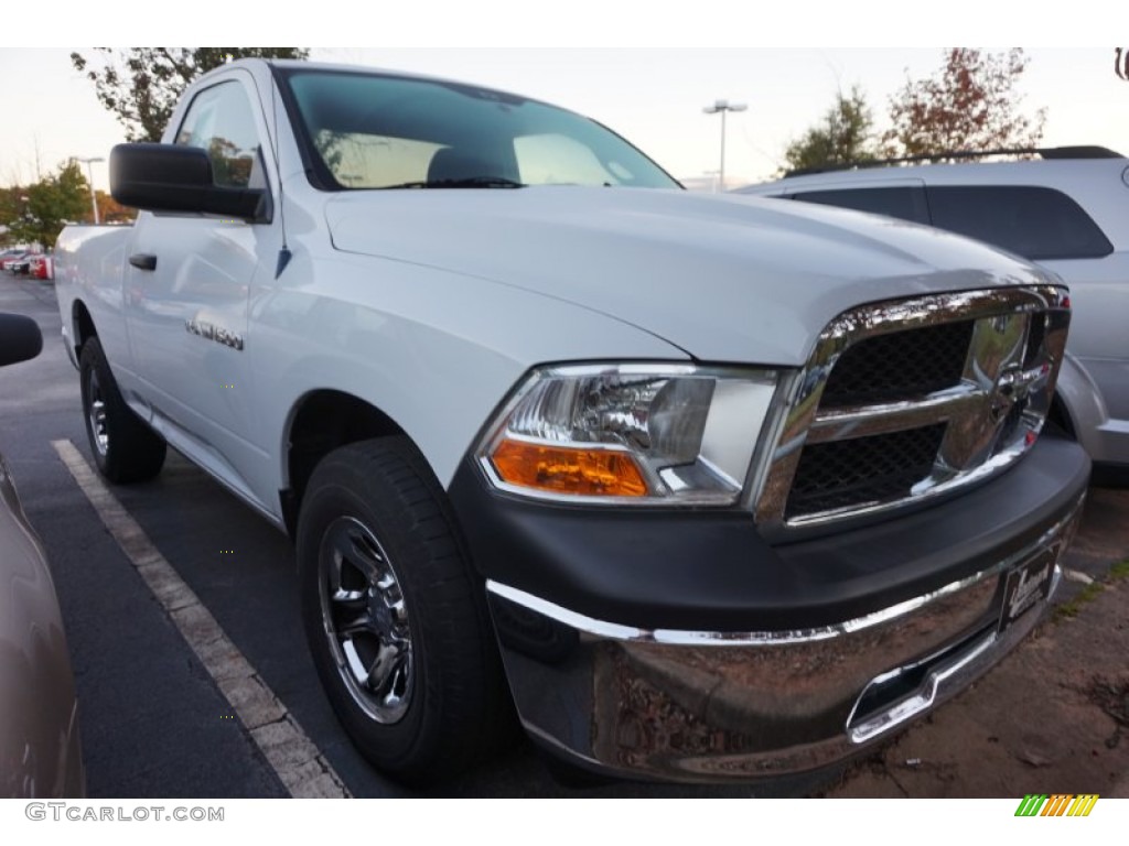 2011 Ram 1500 ST Regular Cab - Bright White / Dark Slate Gray/Medium Graystone photo #4