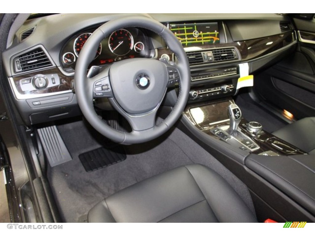Black Interior 2016 BMW 5 Series 528i Sedan Photo #107941765