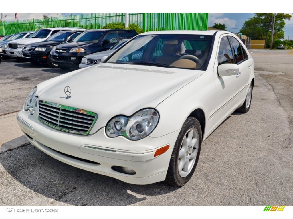2003 C 240 Sedan - Alabaster White / Java photo #3