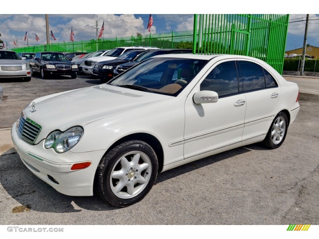 2003 C 240 Sedan - Alabaster White / Java photo #4