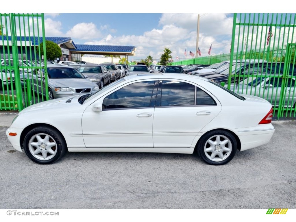 2003 C 240 Sedan - Alabaster White / Java photo #6