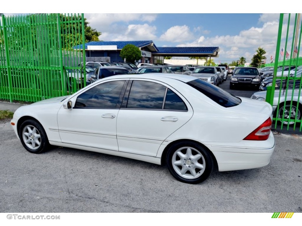 2003 C 240 Sedan - Alabaster White / Java photo #7