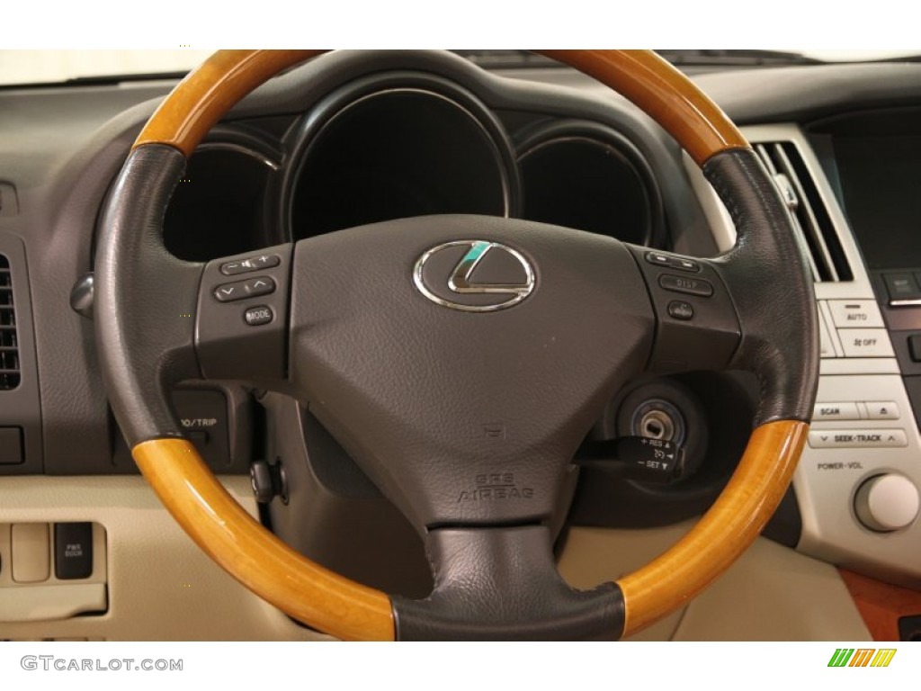 2007 Lexus RX 400h AWD Hybrid Ivory Steering Wheel Photo #107943004