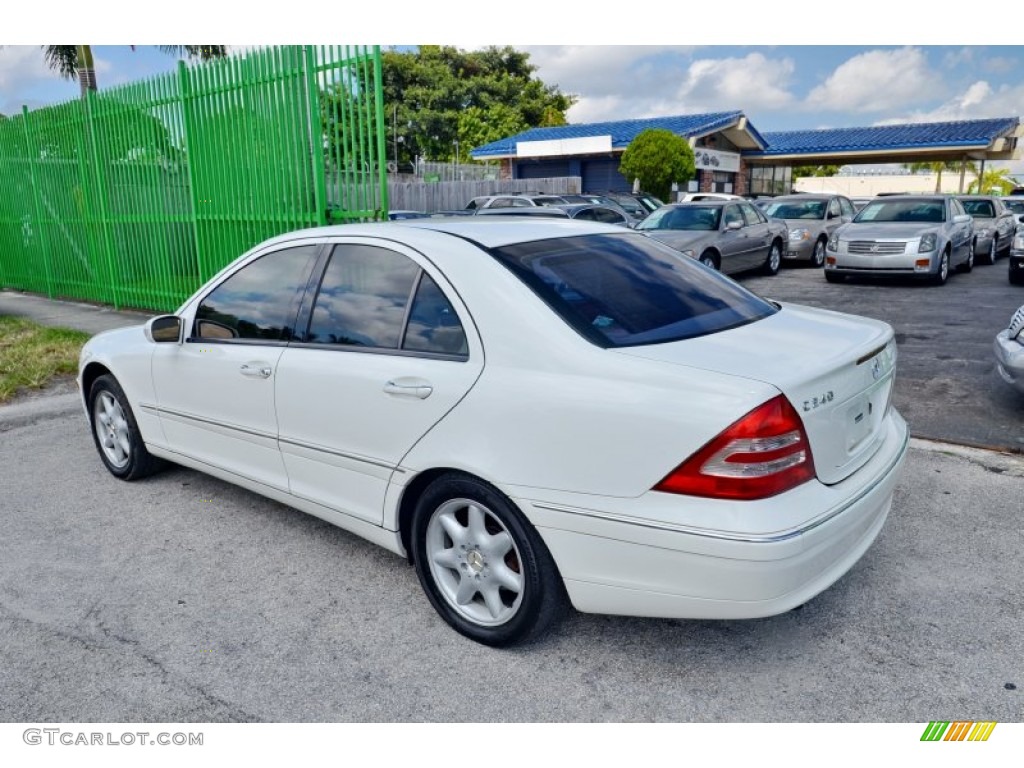 2003 C 240 Sedan - Alabaster White / Java photo #8