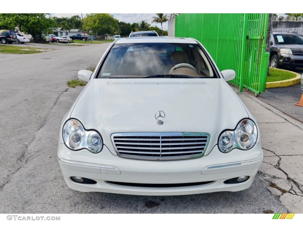 2003 C 240 Sedan - Alabaster White / Java photo #21