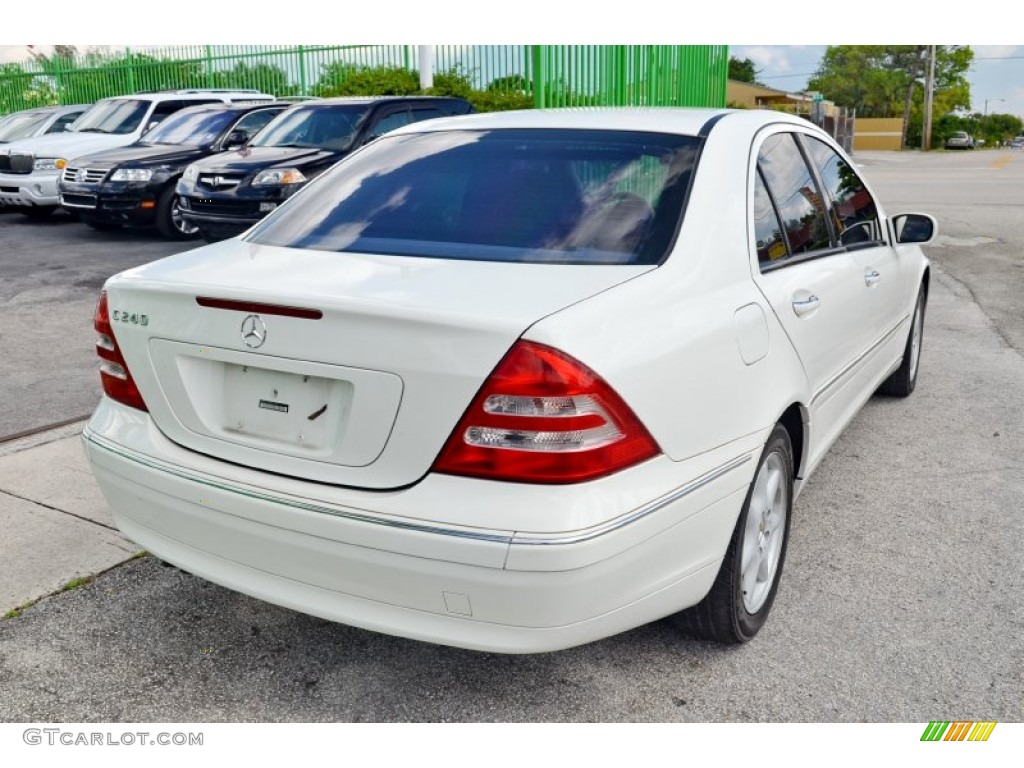 2003 C 240 Sedan - Alabaster White / Java photo #28