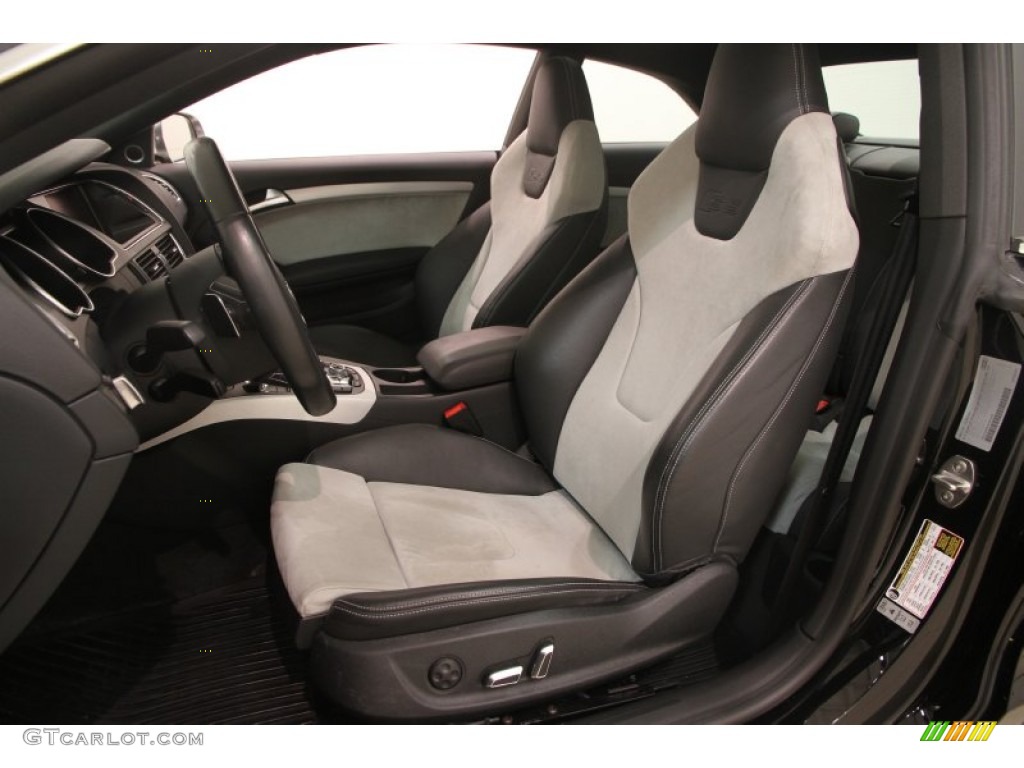 Black/Lunar Silver Interior 2013 Audi S5 3.0 TFSI quattro Coupe Photo #107943273