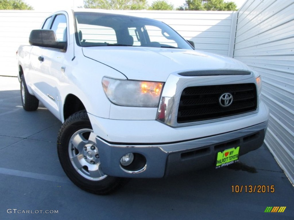 2009 Tundra SR5 Double Cab - Super White / Graphite Gray photo #1