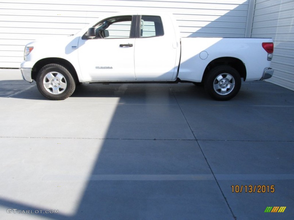 2009 Tundra SR5 Double Cab - Super White / Graphite Gray photo #3