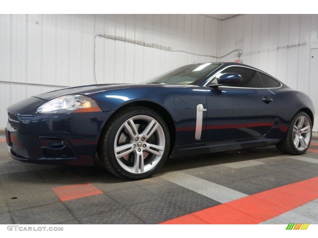 2008 XK XKR Coupe - Indigo Metallic / Ivory/Slate photo #2