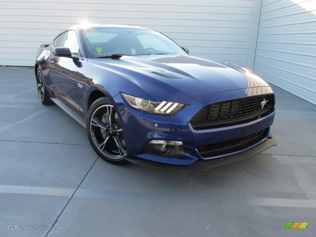 2016 Mustang GT/CS California Special Coupe - Deep Impact Blue Metallic / California Special Ebony Black/Miko Suede photo #1