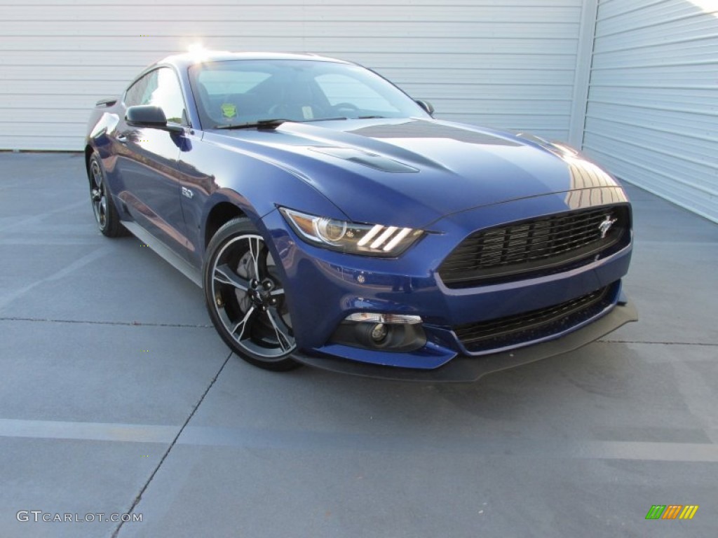 2016 Mustang GT/CS California Special Coupe - Deep Impact Blue Metallic / California Special Ebony Black/Miko Suede photo #2