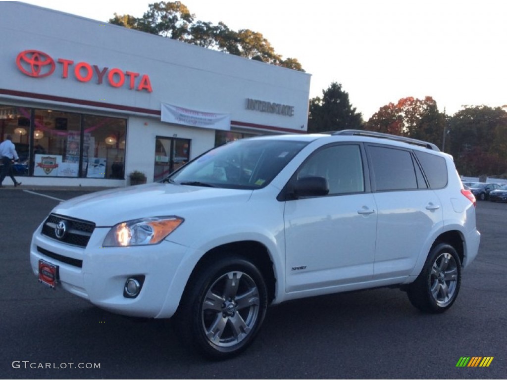 2012 RAV4 Sport 4WD - Super White / Dark Charcoal photo #1