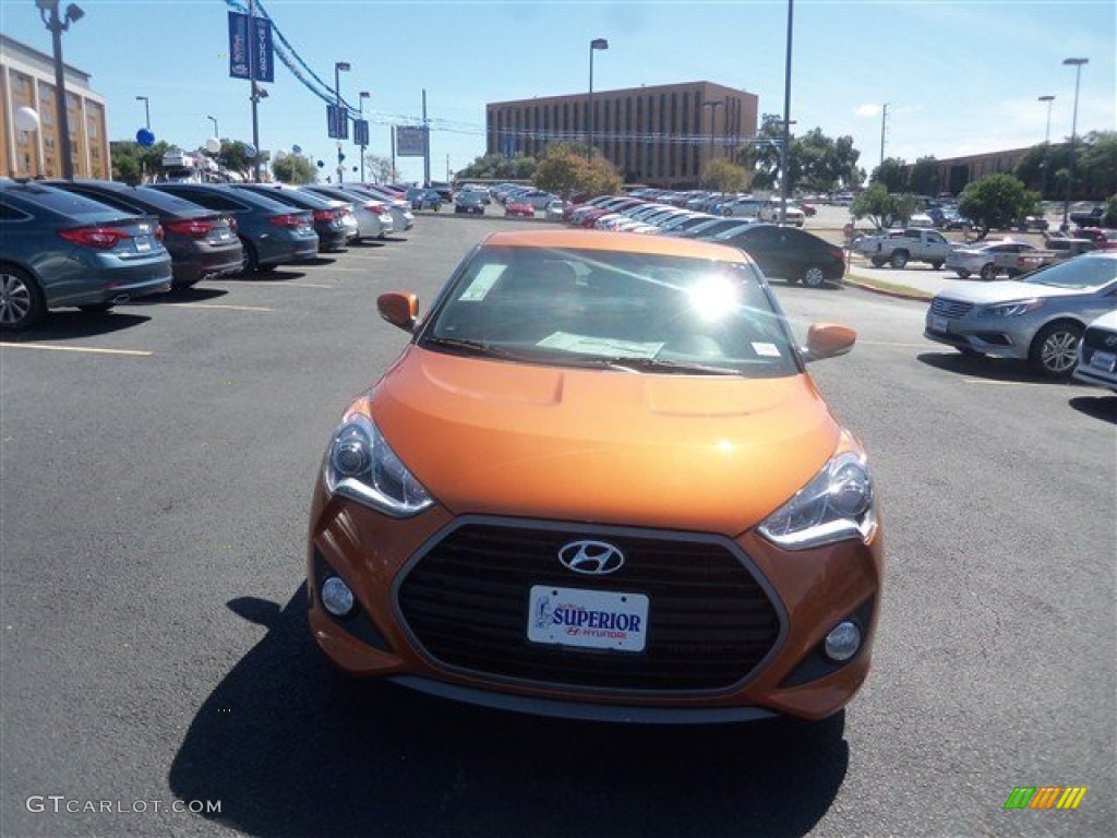 2016 Veloster Turbo - Vitamin C / Black photo #5