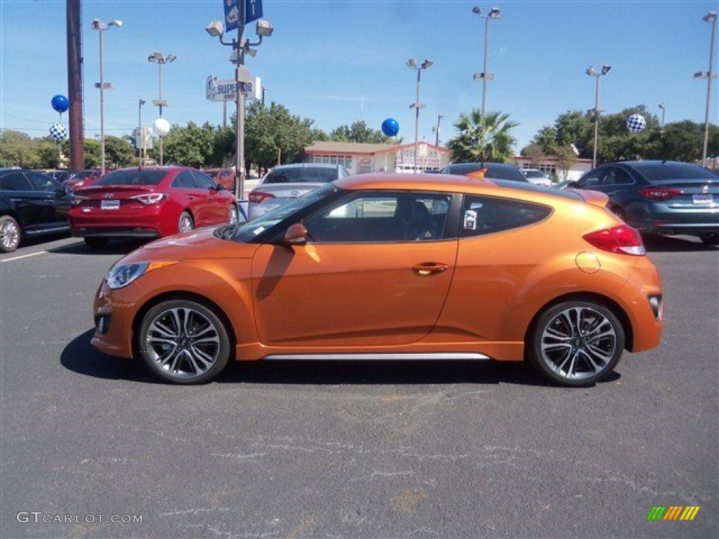 2016 Veloster Turbo - Vitamin C / Black photo #8