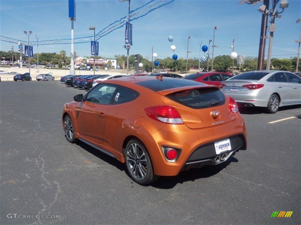 2016 Veloster Turbo - Vitamin C / Black photo #9